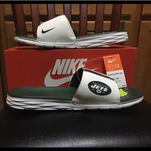 Nike New York Jets Benassi Solarsoft Slides Sz 13
